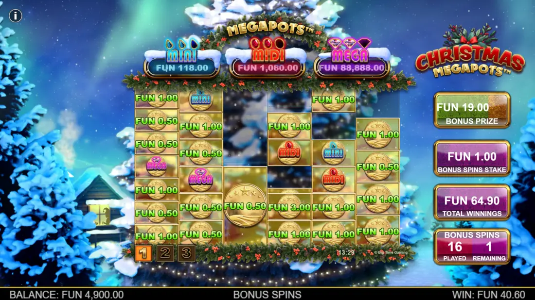 Christmas Megapots Free Spins